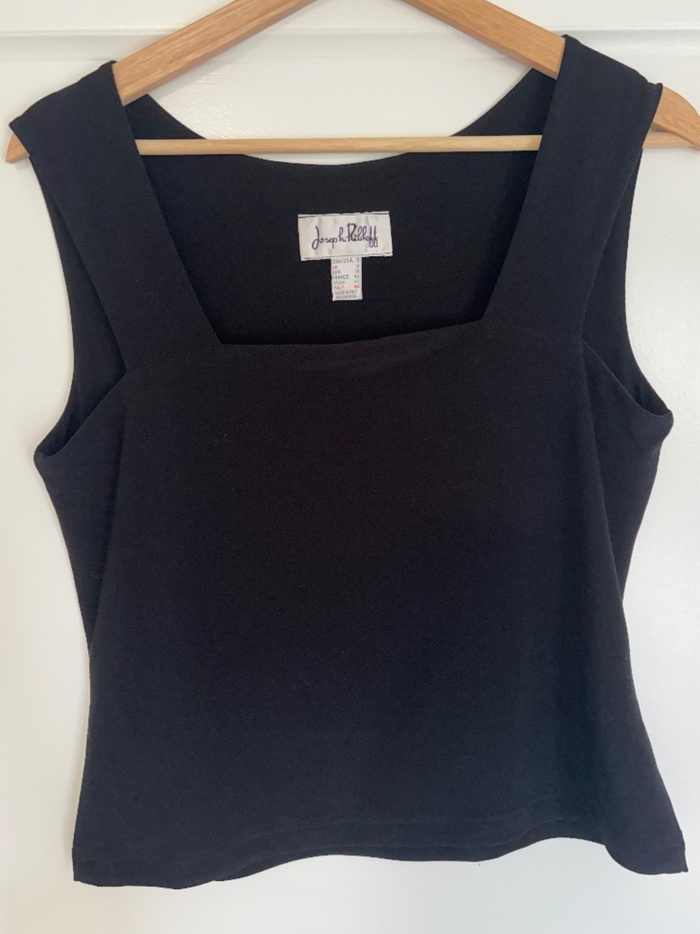 Joseph Ribkoff Black Essential Square Neck Camisole Women’s Size 10/Medium